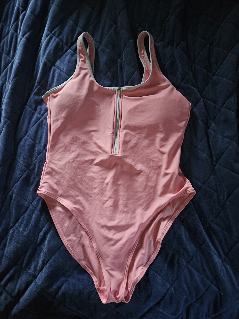 Old Navy Pink One-Piece Swimsuit with Front Zip